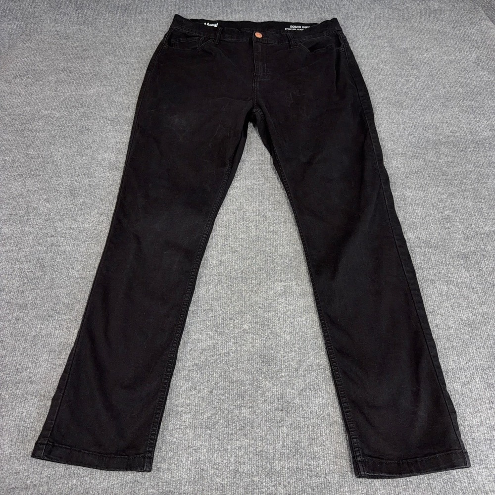 Mugsy Jeans Mens 36X32 Black Denim Squid Inks Mid Rise Classic Fit Stretch
